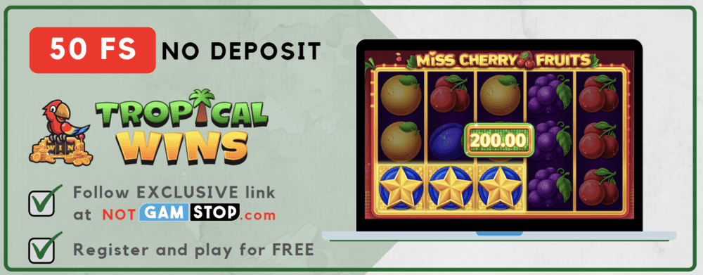 Tropical Wins EXCLUSIVE no deposit bonus