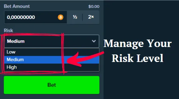 Plinko strategy - risk selection