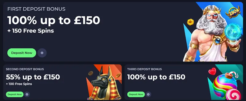 example of bonuses offered by typical non gamstop website