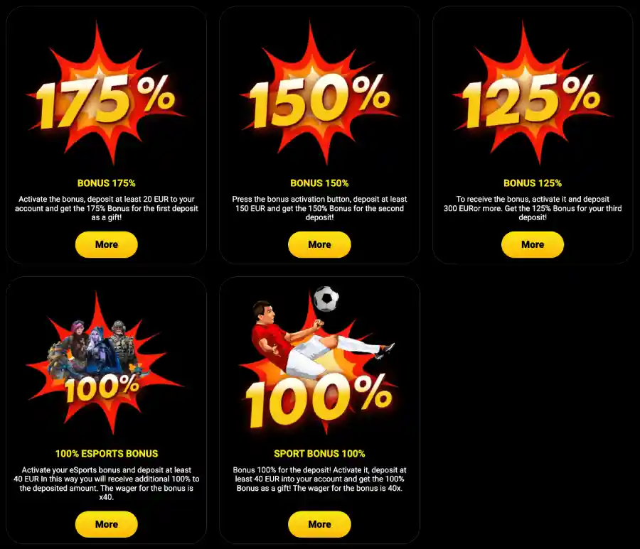 Casino bonus system