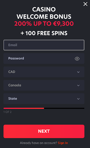 1red casino login