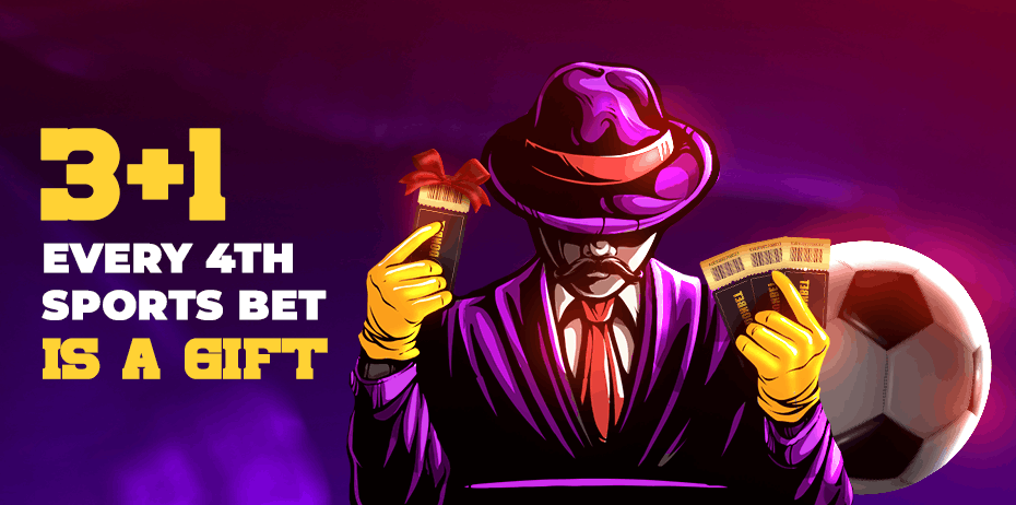 3 + 1 Freebet promotion at Donbet